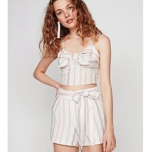 High waisted shorts and tank set